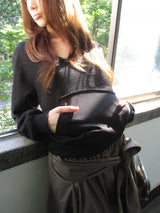 v neck pocket hoody