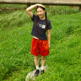 (w) スタンプクロップTシャツ / Navy