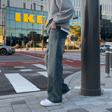 LMN Coeur Wave Washing Wide Denim Pants (2 colors)
