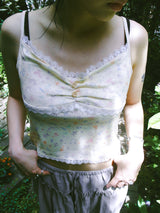 PASTEL FLOWER LACE SLEEVELESS (2COLOR)