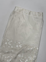 Jacquard Satin H-Line Long Skirt
