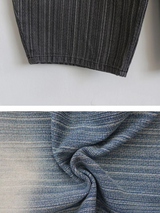 WAVY STRIPE WIDE DENIM (BLUE, BLACK 2COLORS!)