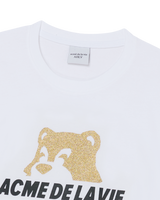 25FW AC ベアグリッターフェイス半袖Tシャツ