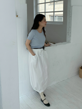 パンプキンバルーンポケットロングスカート
