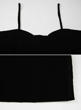 Chiffon Flare Heart Layered Bustier Blouse (2color)