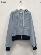 WAFFLE HOOD ZIP-UP (2C)