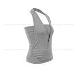 Berry Wrap Halter Sleeveless
