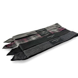 Label multi-tie scarf