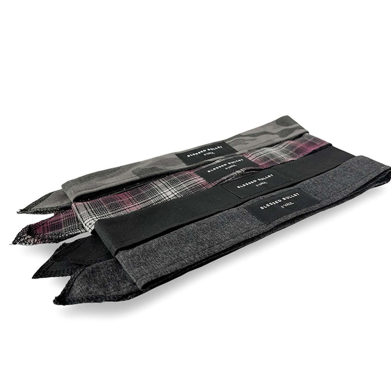 Label multi-tie scarf