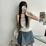 Diron クロップド半袖ニット