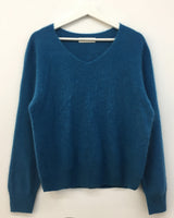 Hairy Angora V-Neck Knit (4 Colors)