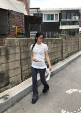 LAYER SHIRRING SET TOP
