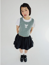 CAT MONSTER CHECK SLEEVELESS