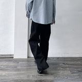 Curved Stitch Wide Trousers
