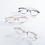 Knouun Round titanium glasses CODE. 102. B Sizzy Gold