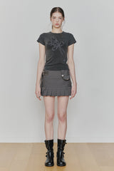 フラジャイルグラフィックTEE charcoal