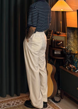 Loose-fitting striped collar short sleeve 3COLOR