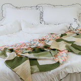 Patchwork Reversible Cotton Summer Blanket - L Size