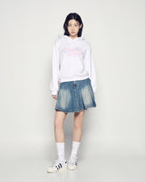 25FW WOMAN TWINKLE CROP HOODIE WHITE