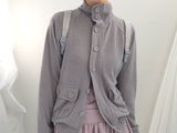 soft-touch raglan knit jacket