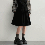 Wellie Suede Flare Midi skirt