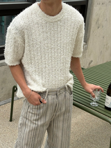 [Unisex] Summer boucle half knit(4color)