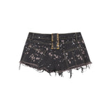 Paint Splatter Vintage Denim Shorts 232754409