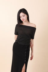 シースルーリボントップス Black