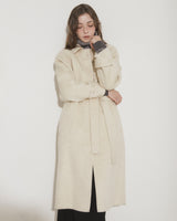 WOOL BALMACAAN COAT [IVORY]