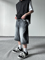AD brush bermuda black denim