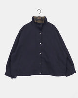 Lichu Collar Oversized Fit Cotton Bomber Jacket