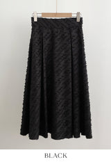 26SS★ Sotime Tassel Jacquard Flared Skirt