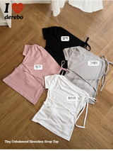 Tiny Unbalanced Sleeveless Strap Top