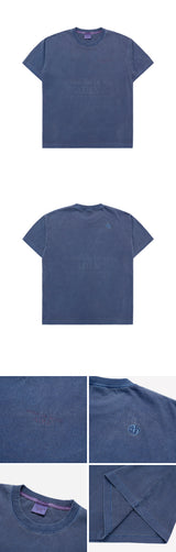 [24SS] ベーシックロゴピグメントウォッシングショートスリーブTシャツ（ネービー）