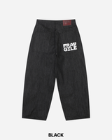Hash Lettering Denim Pants