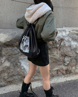 Fur ma-1 crop jumper