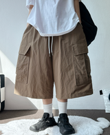 NYLON CARGO WOOODY BERMUDA💚🥨🩶🖤4COLOR