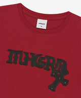 ゴシックアップリケクロップTシャツ_レッド