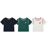 グラフィックリンガーTシャツ【グリーン】