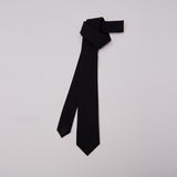 ESSENTIAL WOOL TIE BLACK STRIPE