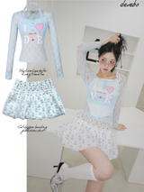 スカイラブレースホルターロングスリーブT