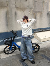 No.1686 twin emblem KNIT T