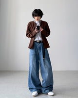 Oboe Pintuck Wide Denim