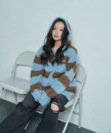UNISEX ボーダーブークレフーディニット