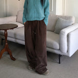 Meerop One Tuck Fleece Two-Way Wide Pants