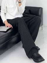 TO Stripe Wide Slacks (2C, Chain Set)