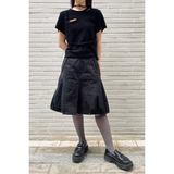 パンプキンストリングスカート : BLACK