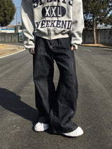 Nodric Slub Wide Flare Denim Pants