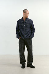 インシジョンダブルニーカーペンターパンツ (Washed Black)