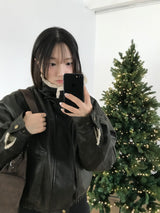Crack Leather Mustang Jacket (2 colors)